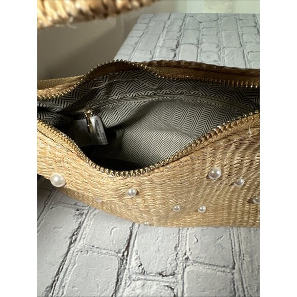 Crown Vintage Raffia Basket Seasonal Knit Hobo Bag NWOT - Picture 8 of 14